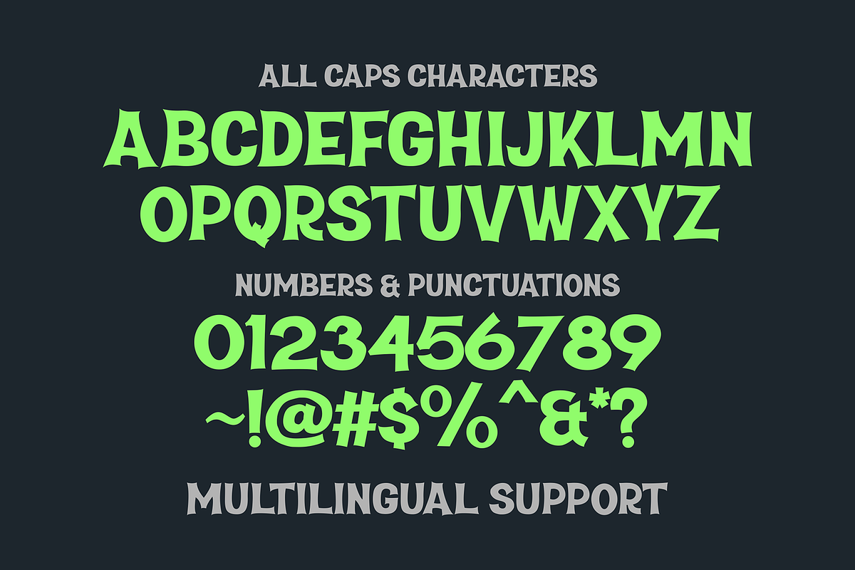 Cursed Night - Bold Halloween Font, a Serif Font by figuree studio (Photo 3 of 6)