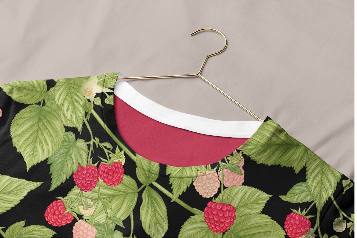 Raspberries - 6 Seamless Patterns, a Pattern Graphic by Elen-Lane