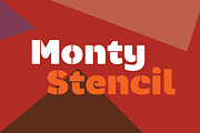 Monty Stencil, a Sans Serif Font by Jan-Christian Bruun (Thumbnail 3 of 14)