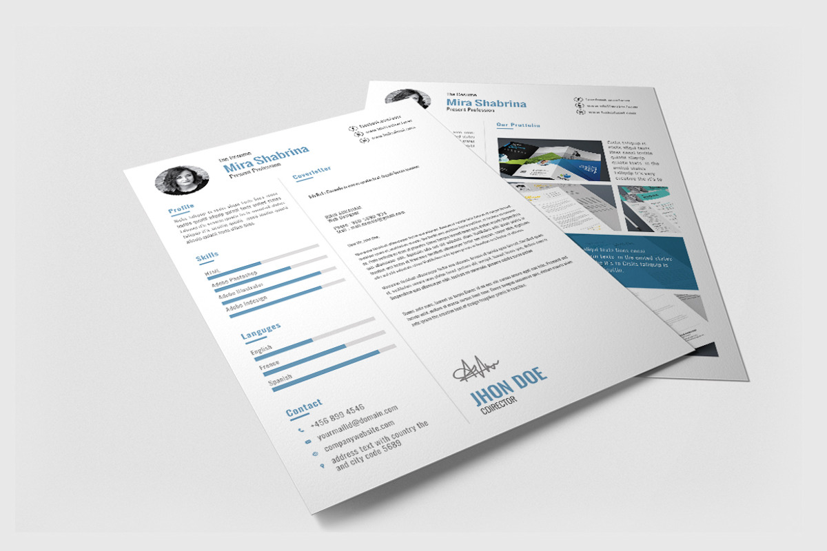 Minimal Clean Resume/CV Bundle preview 2