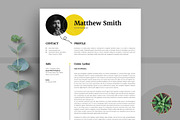 Modern Resume CV Template Design, a Resume Template by PixelStudio (Thumbnail 4 of 7)