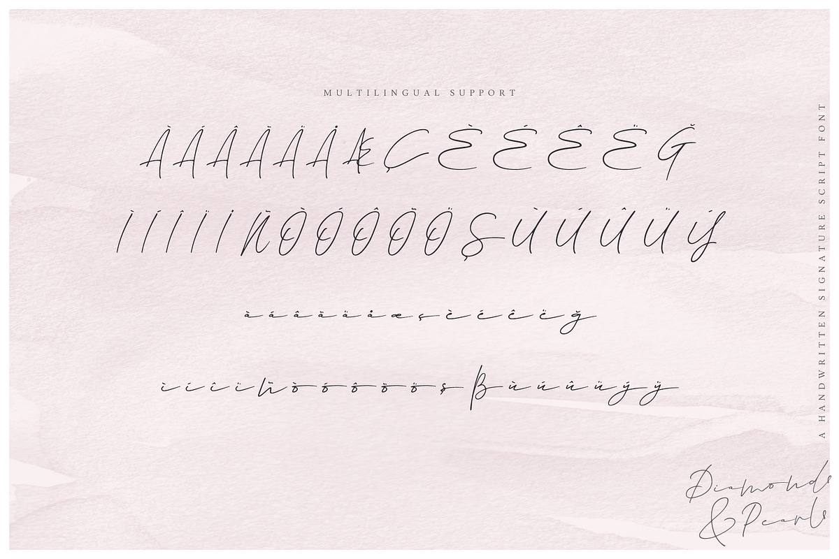 Diamonds & Pearls, a Script Font by Ayca Atalay (Photo 14 of 15)