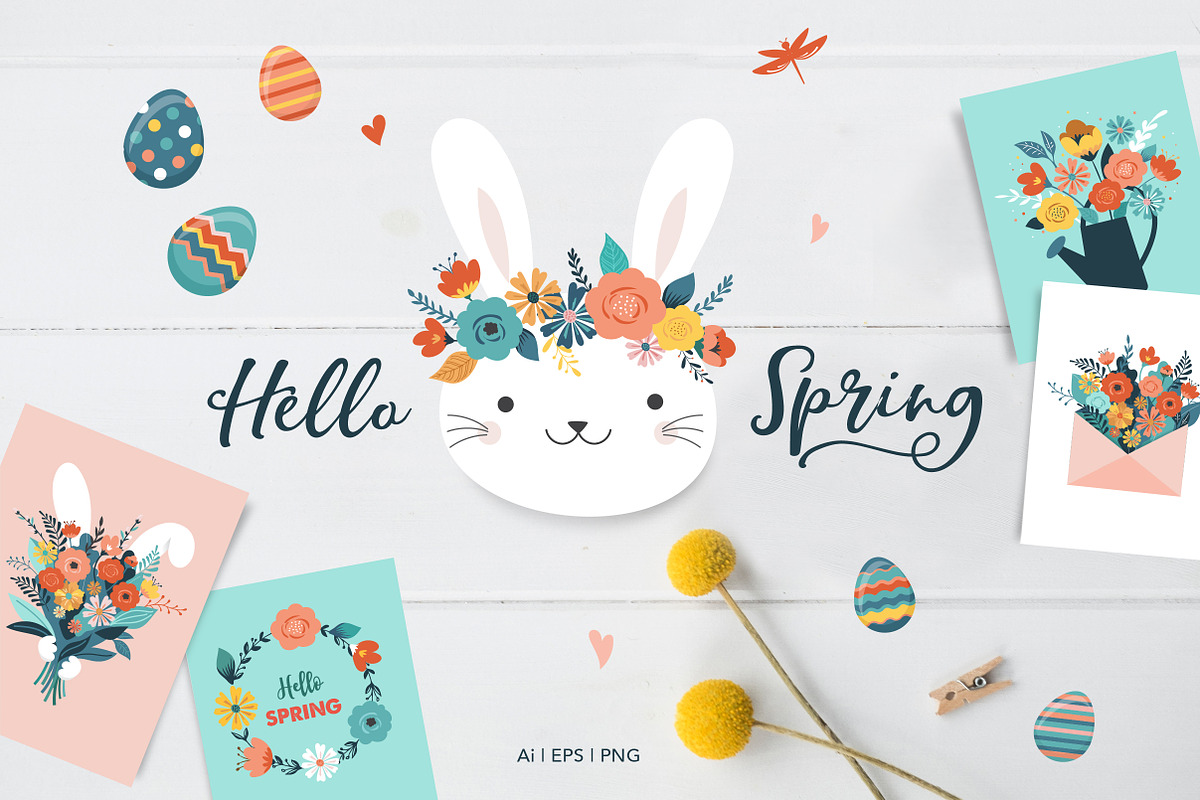 Hello Spring I Easter collection, an Illustration by Marish (Photo 1 of 6)