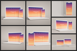 Macbook and iPhone Clay Mockup