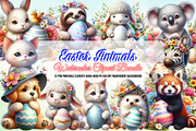 Easter Animals Sublimation Clipart, a Seasonal Illustration by Craft Nest (Thumbnail 1 of 5)