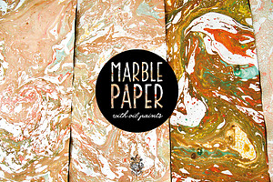 Marble Paper With Oil Paints