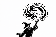 silhouette a mysterious wizard, an Illustration by Amazin_art (Thumbnail 8 of 19)