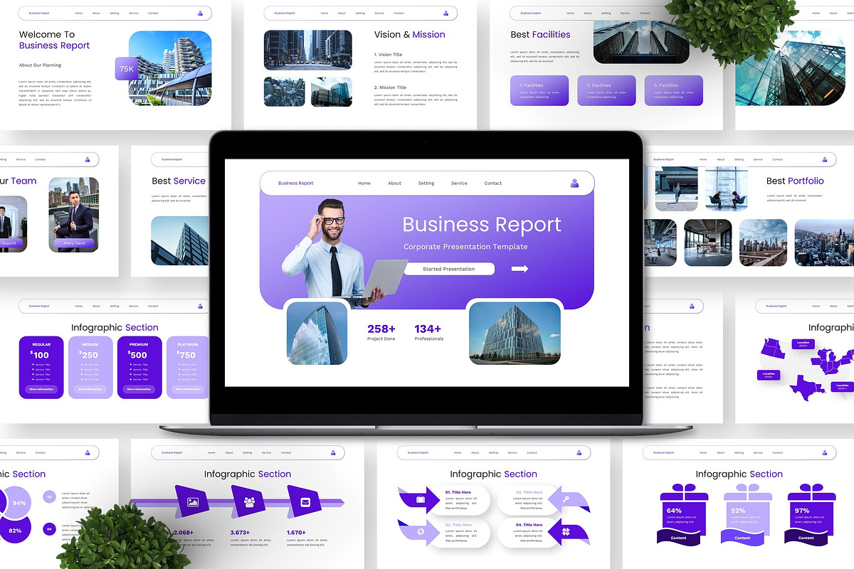 Business Report - Corporate PPT preview 3