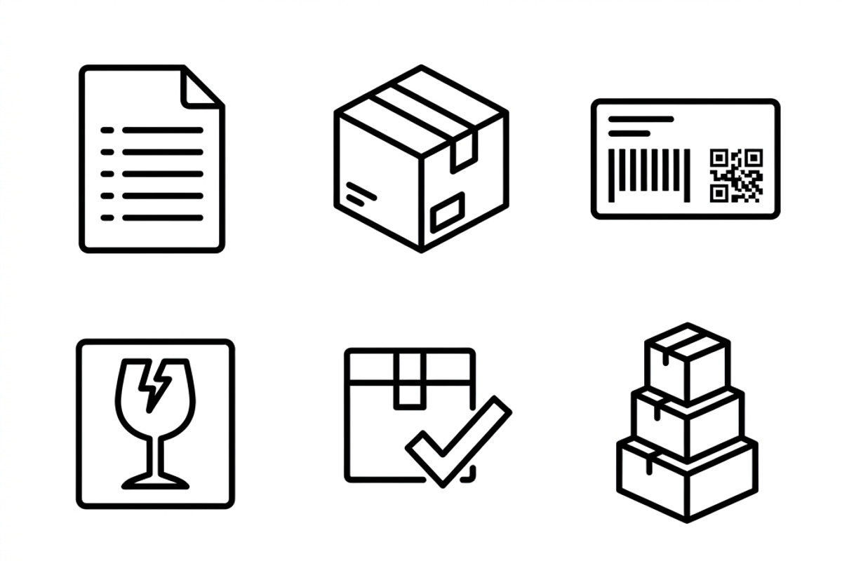 480 Shipping Packaging Icon Set, an Outline Icon by adenpinkstore (Photo 11 of 11)