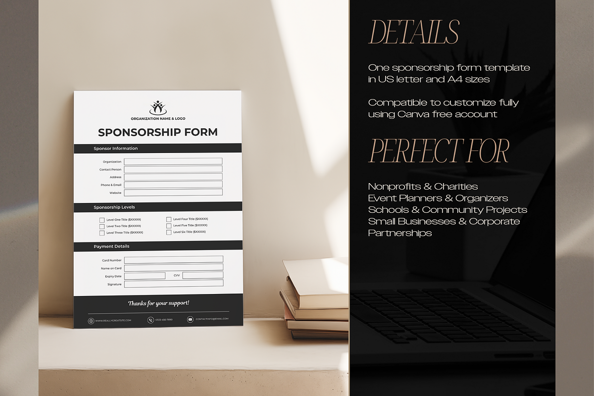 Sponsorship Form Template, a Flyer Template by Creatif Foundry (Photo 4 of 5)