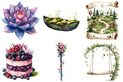 Whimsical Fairy Forest Clipart, an Illustration by Daily.Designs (Thumbnail 7 of 11)