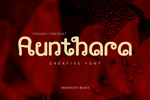 Aunthara Creative Font, a Handwritten Font by Vadovastd