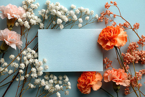 Pastel Carnations Baby's Breath Blan, a Photo by Pixeness Studio