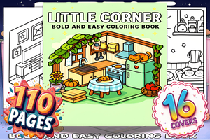 Bold Easy Little Corner, a Decorative Illustration by Ink Gallery