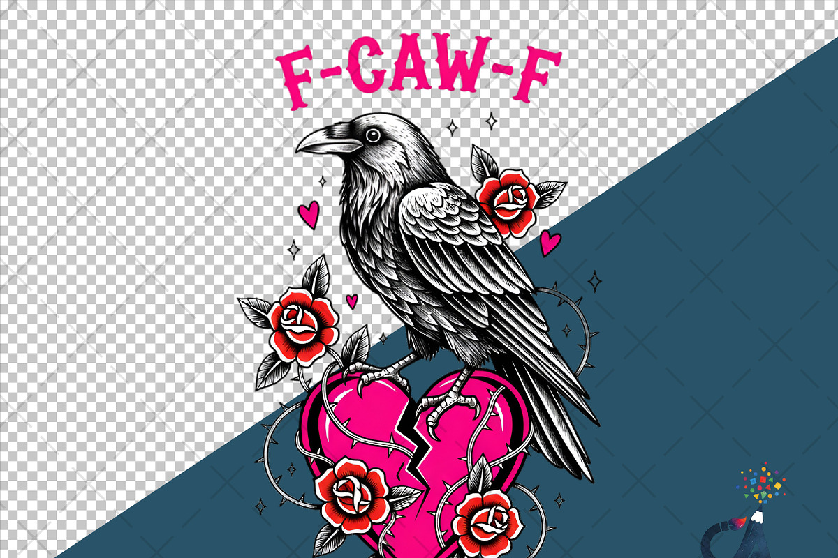 F-Caw-F PNG, Floral Heart Png, an Illustration by Creative Art (Photo 6 of 6)