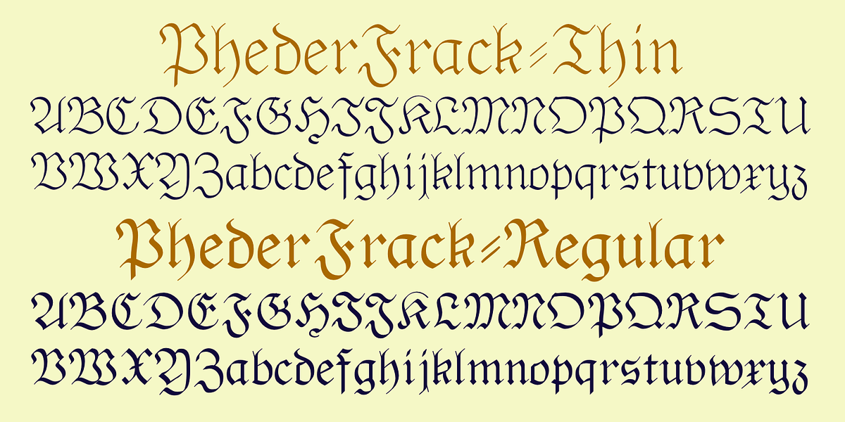 PhederFrack, a Blackletter Font by Ingrimayne Type (Photo 5 of 7)