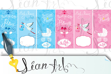 Baby boy and girl Shower Set