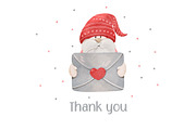 Watercolor Valentine Gnomes Clipart, a Seasonal Illustration by ArtGiftsStudio (Thumbnail 4 of 4)