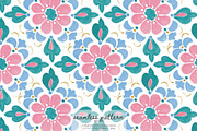Retro floral tile seamless pattern, a Pattern Graphic by Pink Studio Art (Thumbnail 1 of 4)