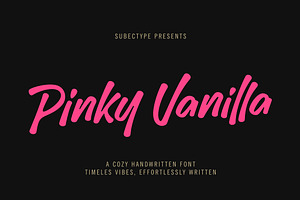 Pinky Vanilla - Handwritten Font