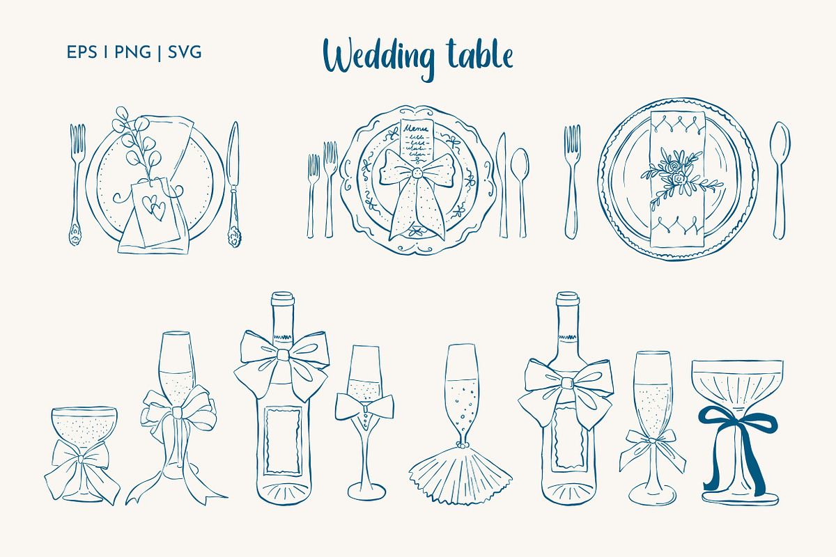 Coquette Ink Wedding Day Bundle, an Object Illustration by KathrineWatercolor (Photo 6 of 14)