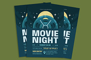 Modern Movie Night Flyer, a Flyer Template by Gumico Studio. (Thumbnail 1 of 3)