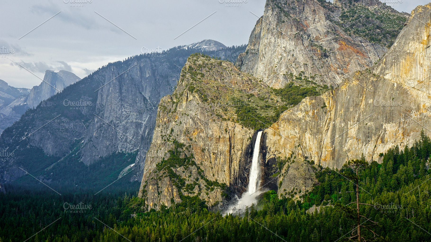 Bridal Falls Illumination, Yosemite
