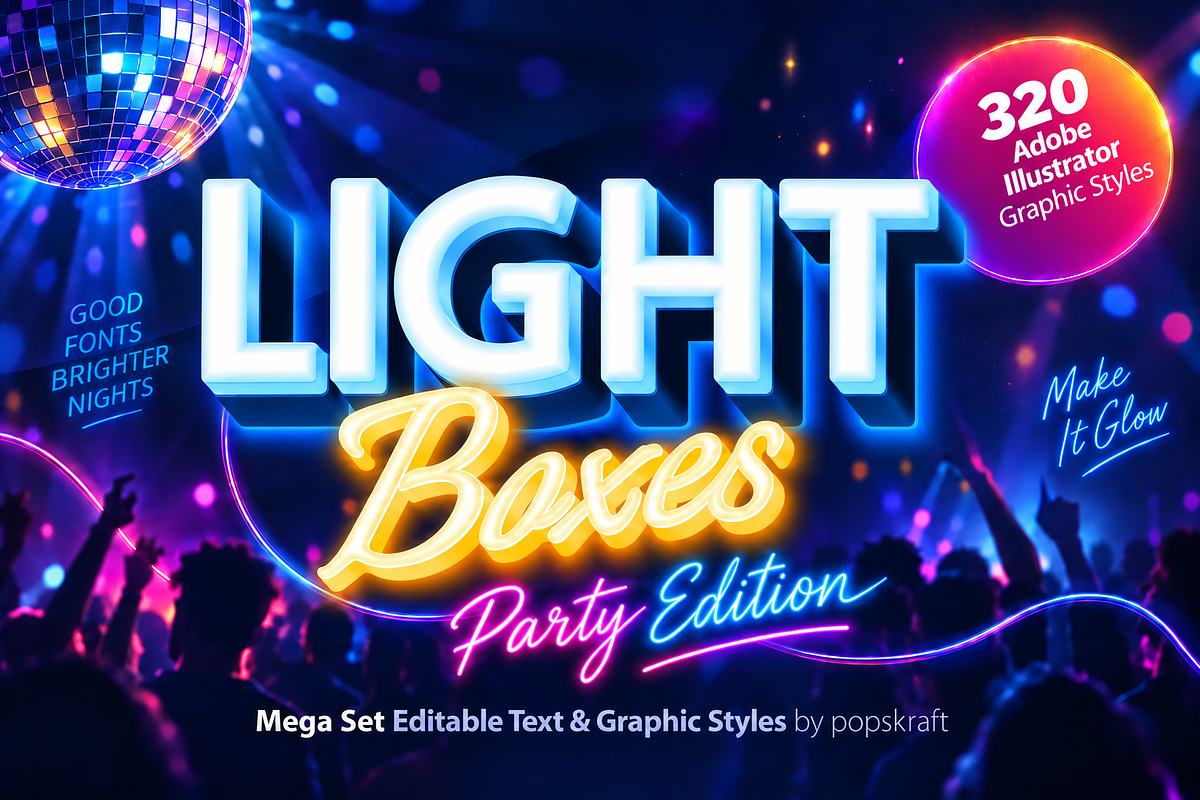 Illustrator graphic styles Lightbox, a Layer Style Add-On by popskraft (Photo 1 of 5)