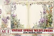 Spring Wildflowers junk journal Page, a Decorative Illustration by CraftArtStory (Thumbnail 1 of 5)