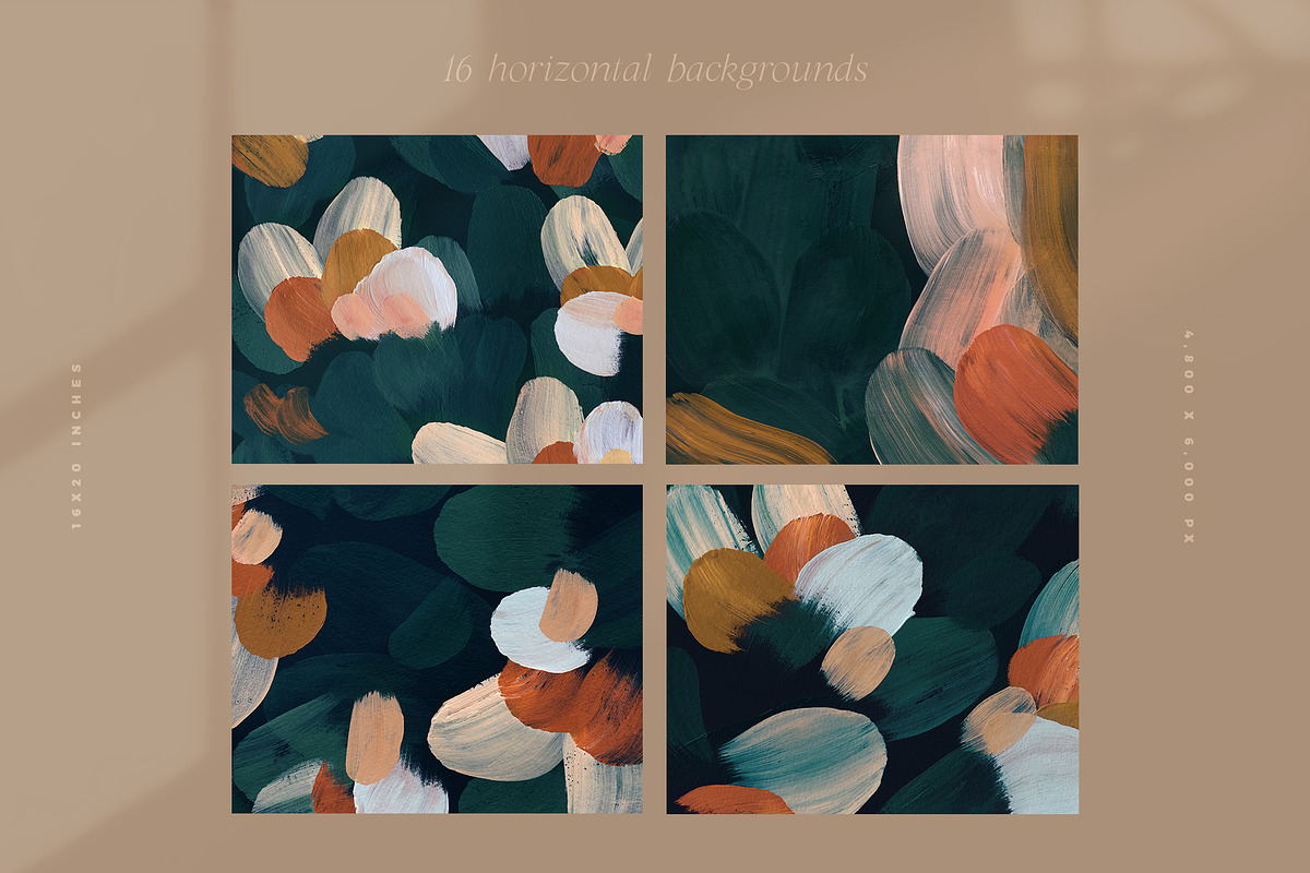 January Abstract Painted Backgrounds, a Texture Graphic by Basia Stryjecka (Photo 12 of 15)