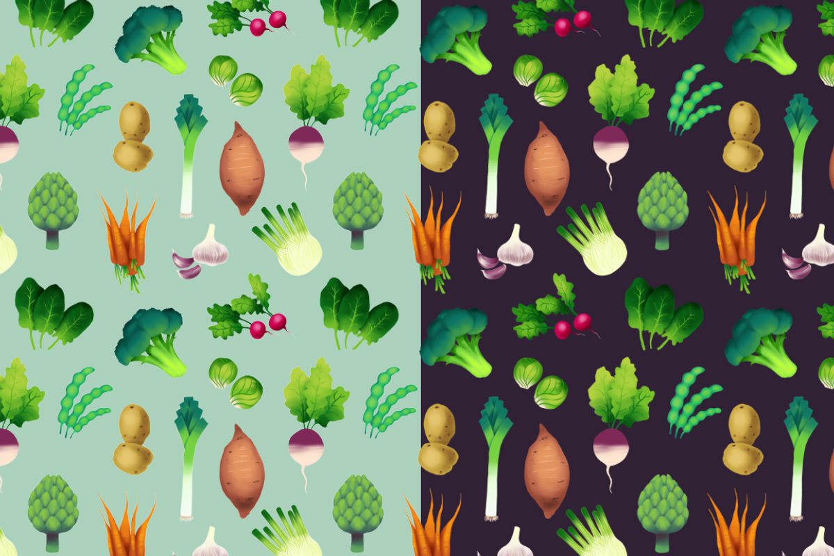 21 Handdrawn Vegetables, a Decorative Illustration by skrich (Photo 3 of 10)