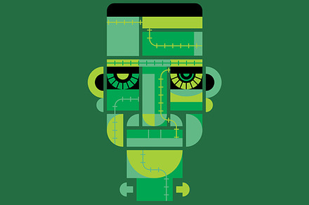 Abstract Frankenstein Character