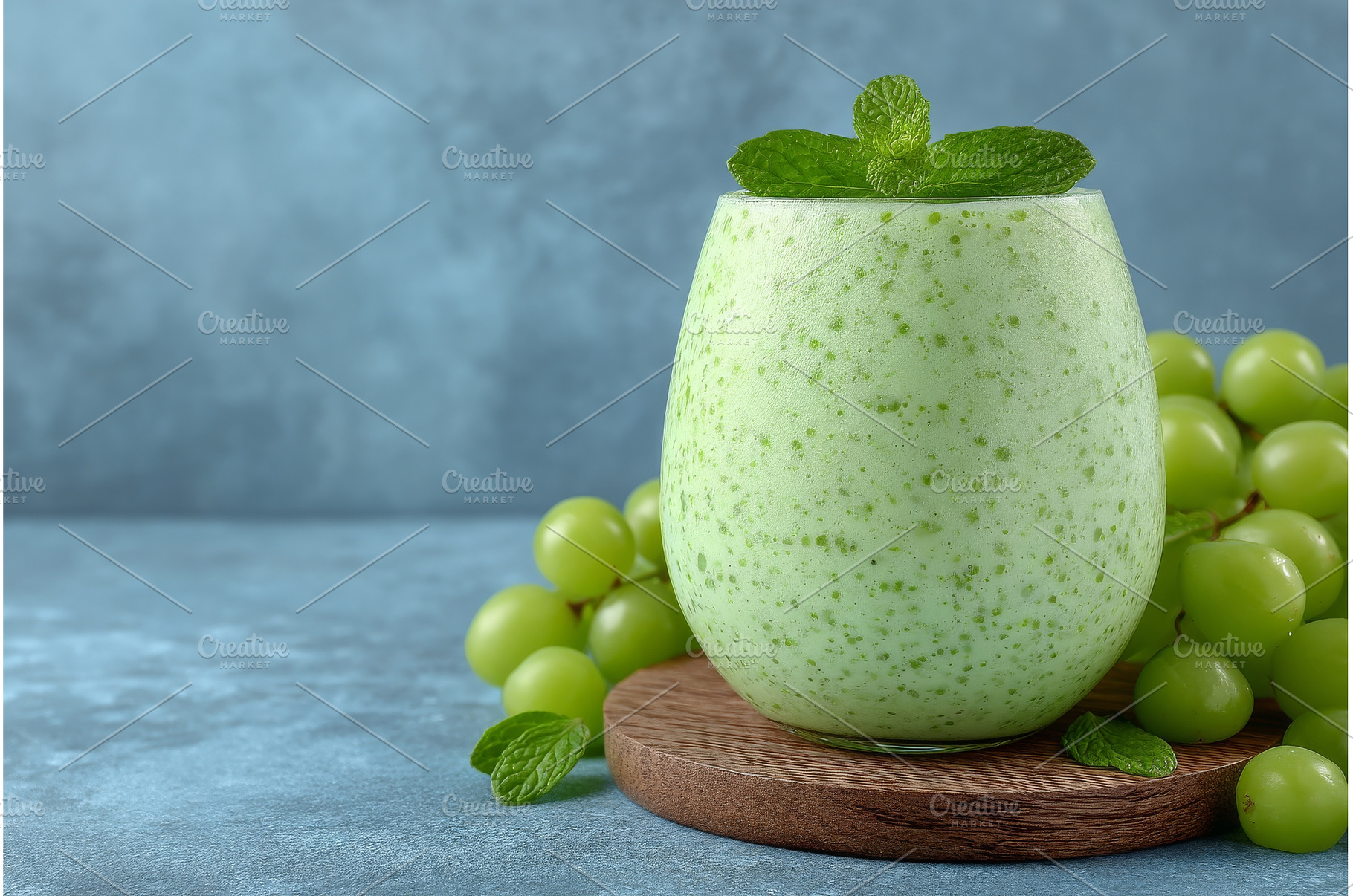 A glass cup contains a smoothie made, a Food & Drink Photo by ZinetroN