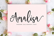 Amalisa Calligraphy Font, a Script Font by etigletters (Thumbnail 1 of 10)