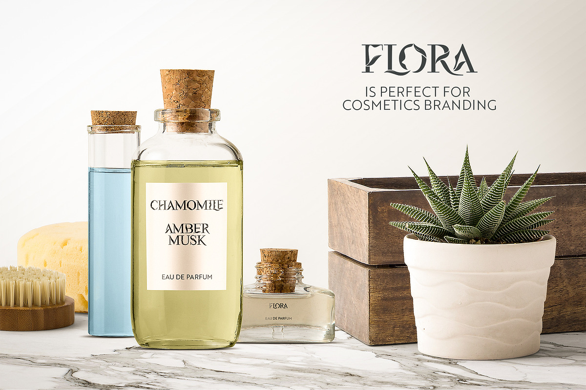 Flora | Modern Display Font, a Serif Font by Kandella's Art (Photo 12 of 18)
