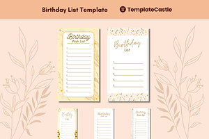 Happy Birthday List Templates Canva