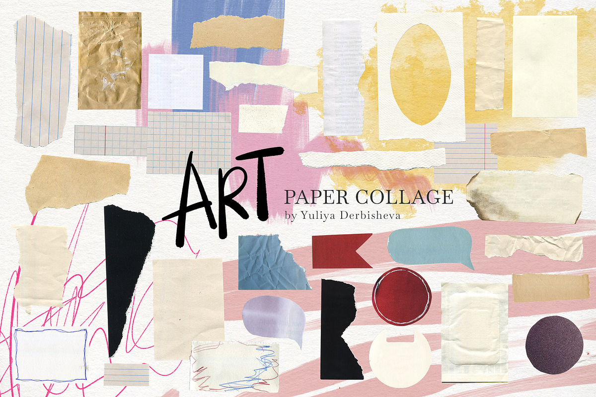 Art Paper collage element scraps, an Object Graphic by Yuliya Derbisheva (Photo 8 of 12)
