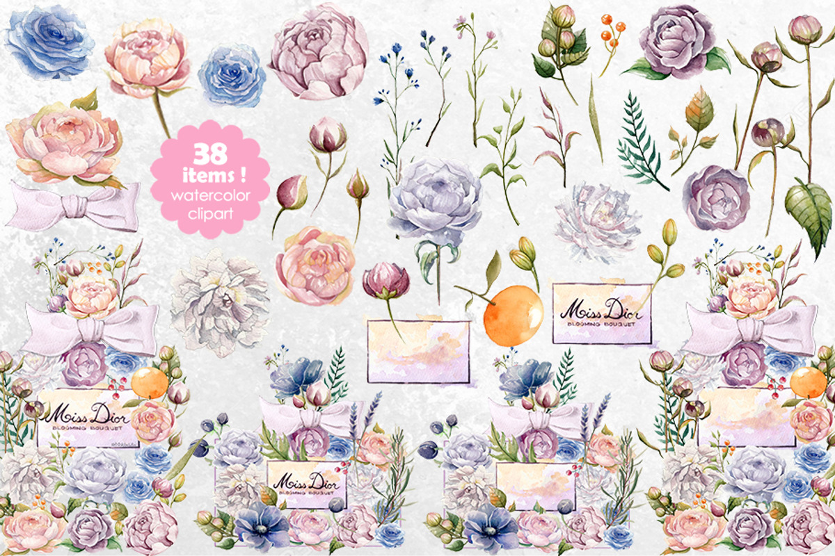 FLOWER PERFUME BOUQUET, a Graphic by AJDA ART (Photo 3 of 5)