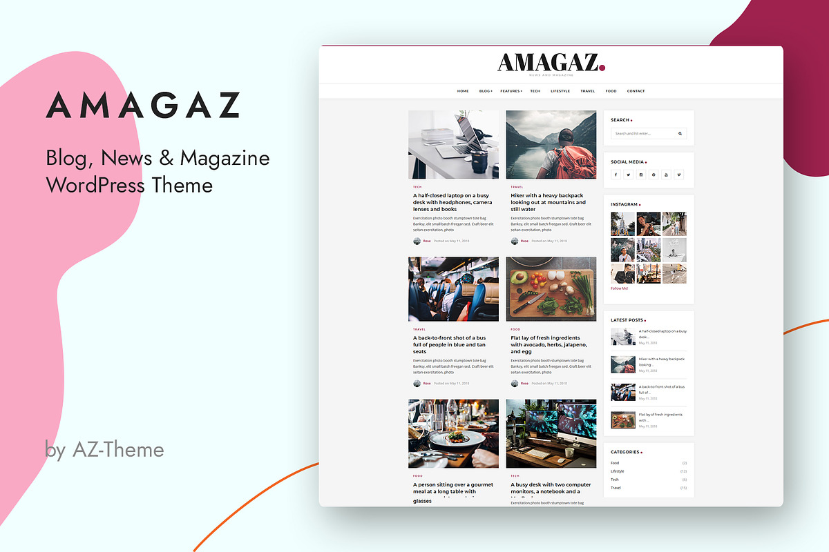 News and Magazine WordPress Theme, a WordPress Template by AZ-Theme (Photo 5 of 5)