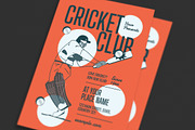 Retro Cricket Ball Club Event Flyer, a Flyer Template by Guuver (Thumbnail 2 of 3)