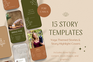 Bloom Yoga Earth Canva Template