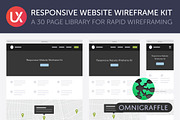 Responsive Website Wireframe Kit, a Wireframe Template by UX Kits (Thumbnail 1 of 5)