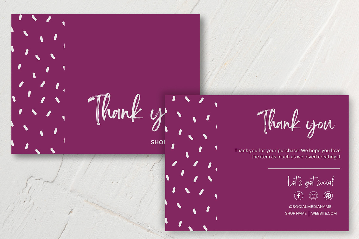 Printable Thank You Business Card, a Business Card Template by Design House (Photo 3 of 9)