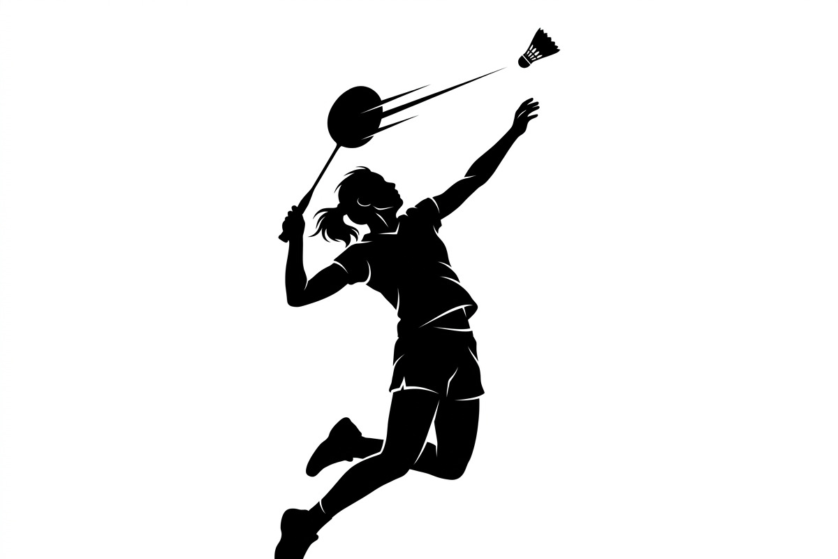 60 Badminton Player Smash Silhouette, a Person Illustration by Amazin_art (Photo 25 of 26)