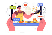 10 Cooking Vlog Illustration, a Food Illustration by denayunebgt (Thumbnail 4 of 4)