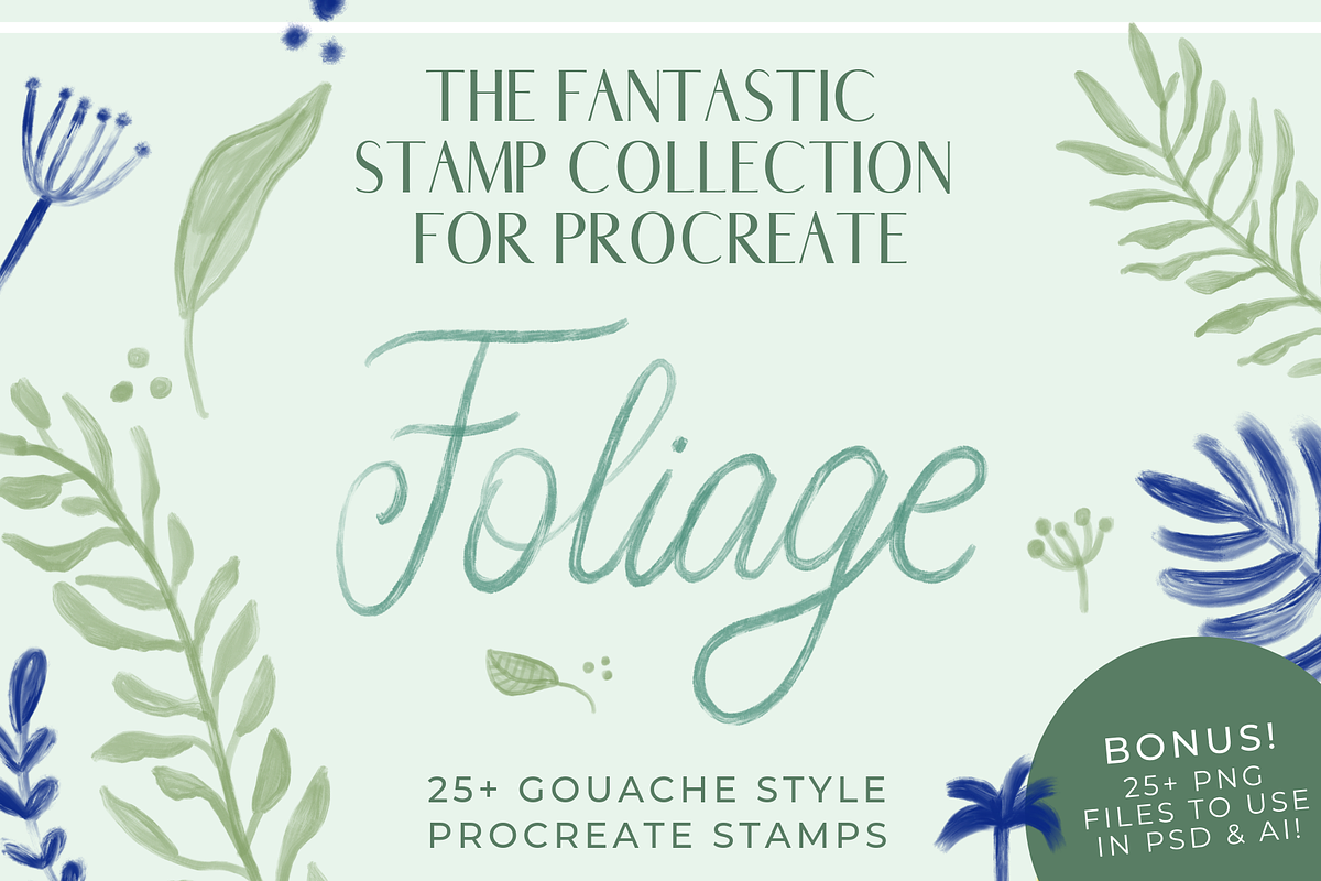 Gouache Procreate Brush Stamps & PNG, a Brush Add-On by Gabba Delgado (Photo 1 of 6)