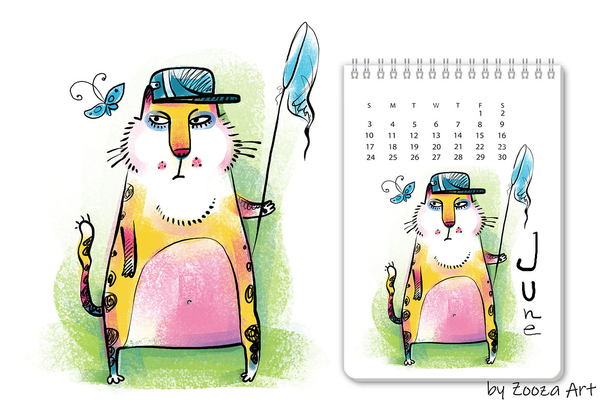 Wild Wild Cat - 14 illustrations, an Illustration by Zooza Art (Photo 15 of 15)