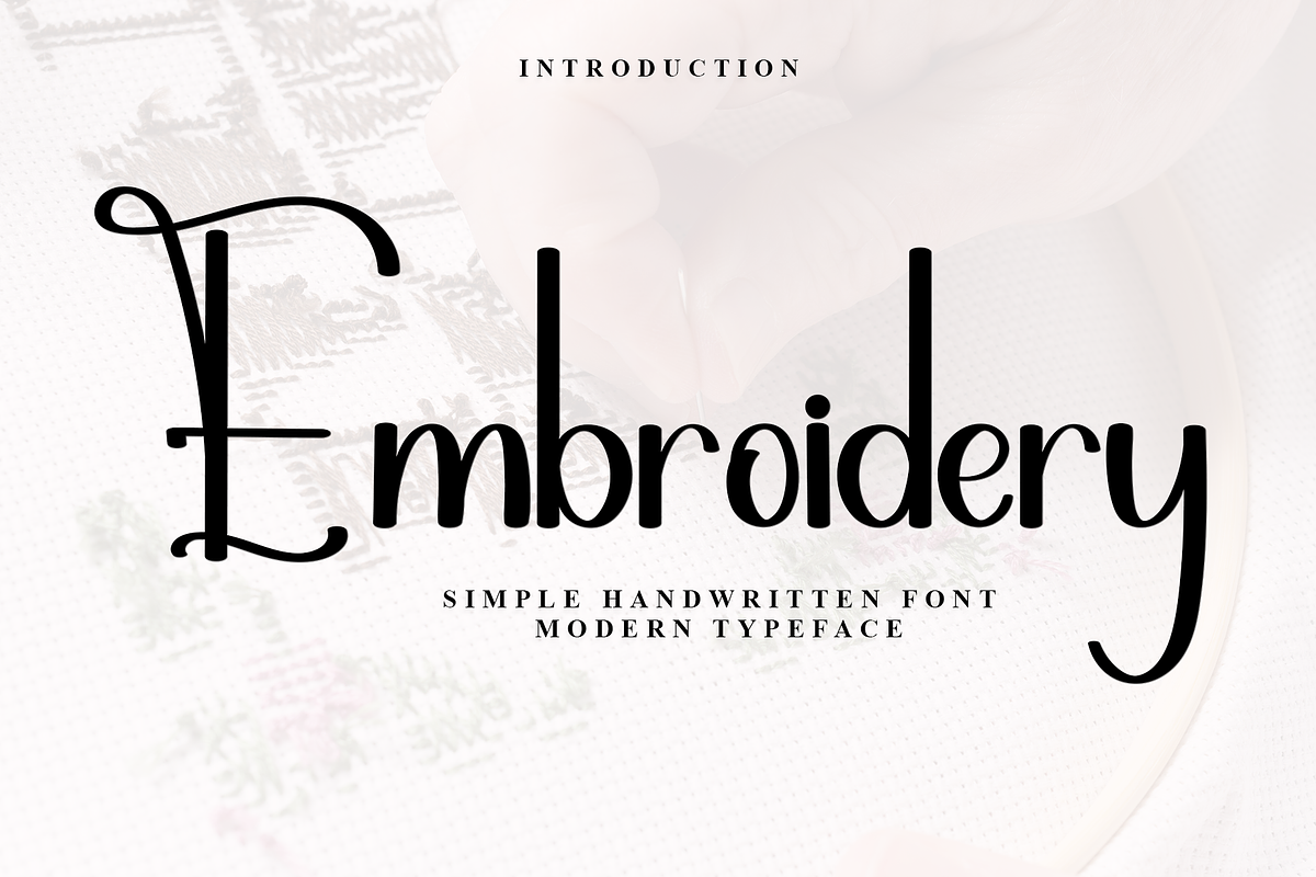 Embroidery, a Handwritten Font by InermediaSTUDIO (Photo 1 of 7)
