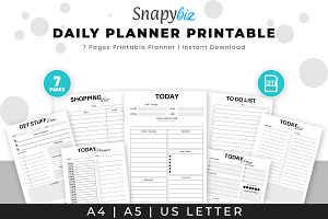 Printable Daily Planner Fillable