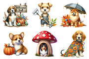 Watercolor Autumn Dog Clipart, an Illustration by Daily.Designs (Thumbnail 3 of 5)